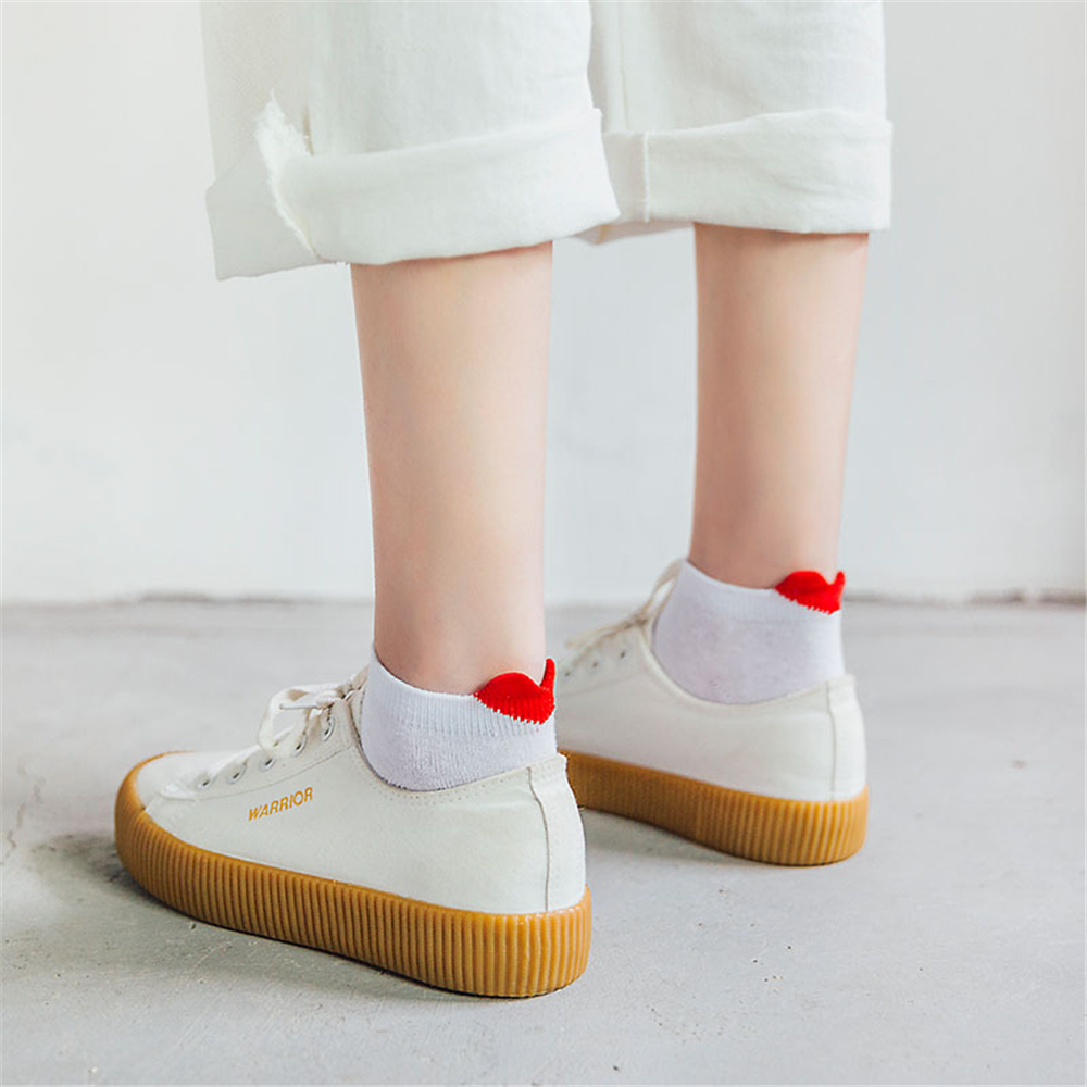 Cute Girls' 3D Heart Heel Sock - Japanese Women Lifestyle incelemesi ve fiyatı