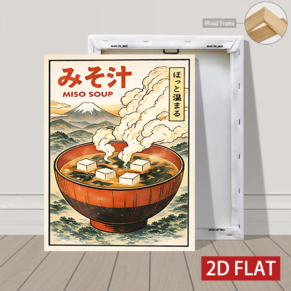 3 Counts Wooden Framed Canvas  - Japanese Lifestyle And Food incelemesi ve fiyatı