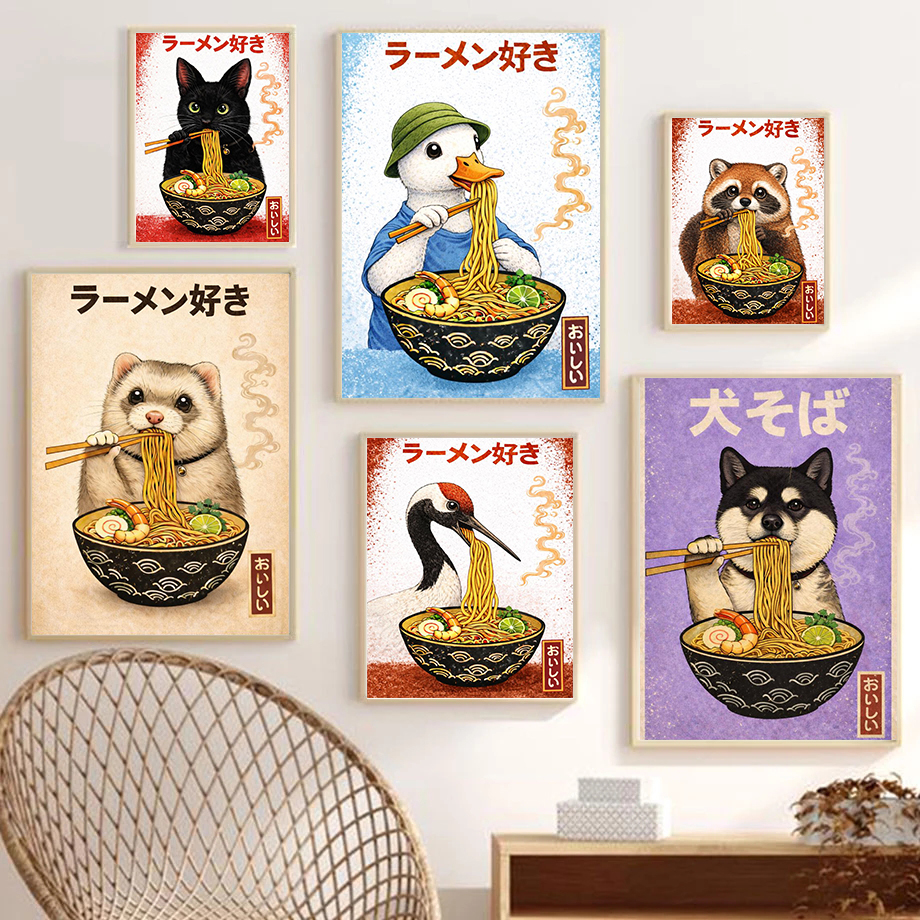 Funny Japanese Food Posters Cu - Japanese Lifestyle And Food incelemesi ve fiyatı