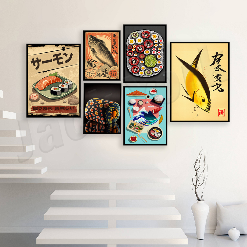 Vintage style Japanese sushi p - Japanese Lifestyle And Food incelemesi ve fiyatı
