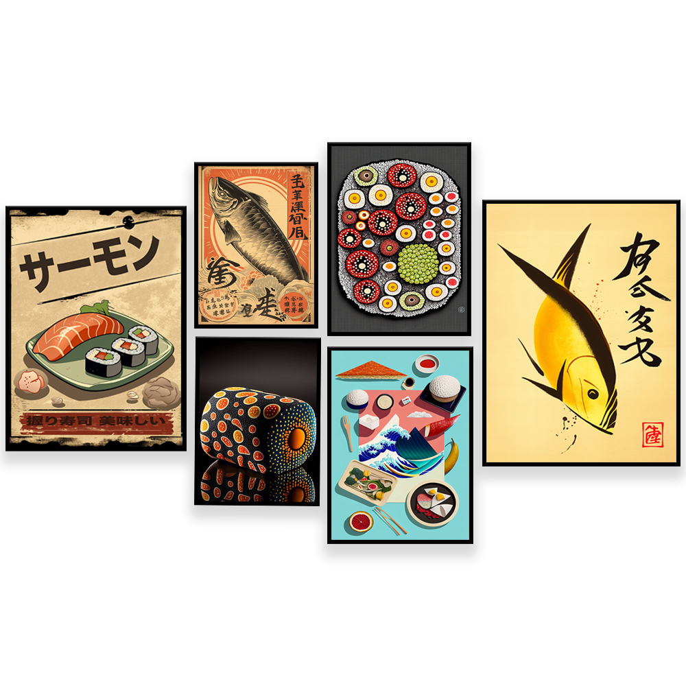 Vintage style Japanese sushi p - Japanese Lifestyle And Food incelemesi ve fiyatı