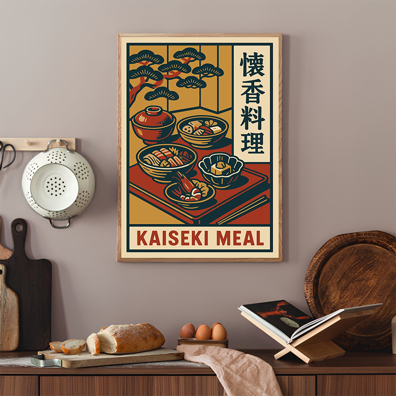Vintage Style Japanese Food Po - Japanese Lifestyle And Food incelemesi ve fiyatı