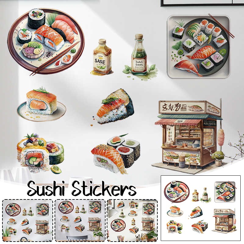 Japanese Food Sushi Sticker 3D - Japanese Lifestyle And Food incelemesi ve fiyatı